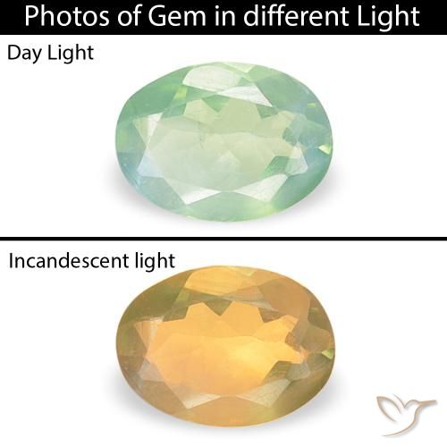0.12ct Natural Verde claro Alexandrita, Ovalada, VVS-VS