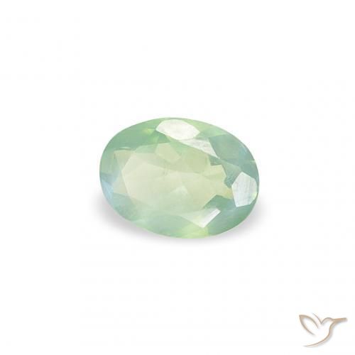 Alexandrita Verde claro natural de 0.12 ct, Ovalada, VVS-VS