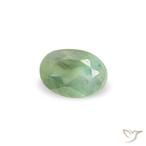 Alexandrita Verde salvia natural de 0.12 ct, Ovalada, VVS-VS