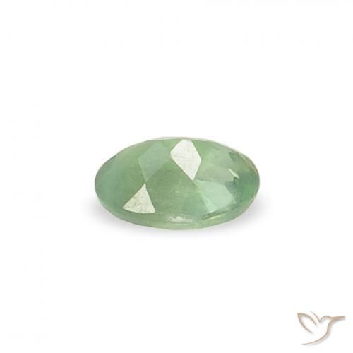Alexandrita Verde salvia natural de 0.12 ct, Ovalada, VVS-VS
