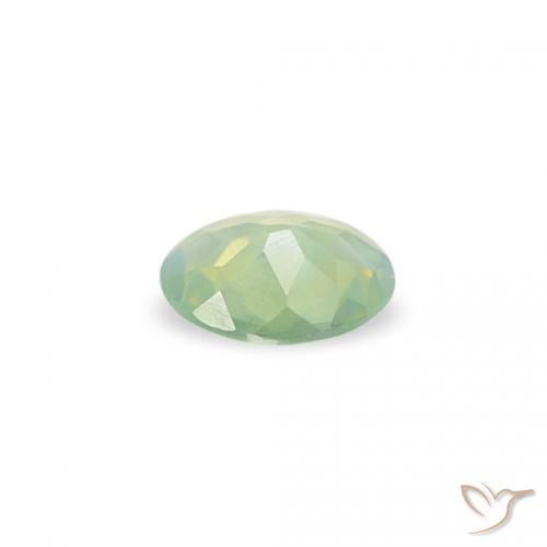 Alexandrita Verde pera claro natural de 0.10 ct, Ovalada, VVS-VS