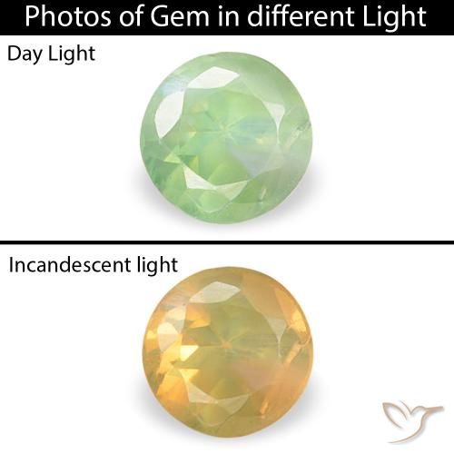 0.19ct Natural Medium Light-Green Alexandrita, Redondo, VVS-VS