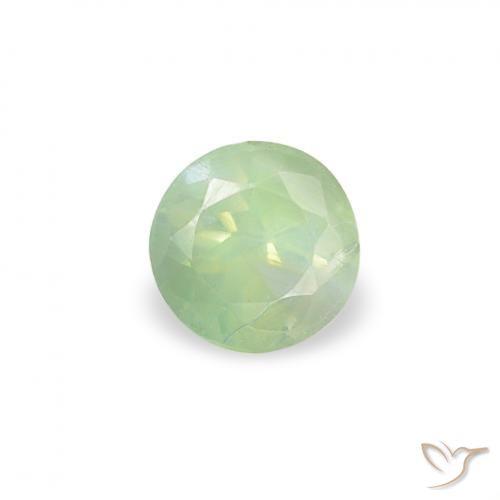 Alexandrita Medium Light-Green natural de 0.19 ct, Redondo, VVS-VS