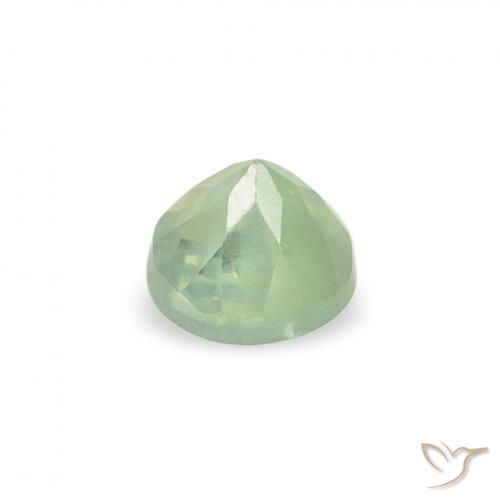 Alexandrita Medium Light-Green natural de 0.19 ct, Redondo, VVS-VS