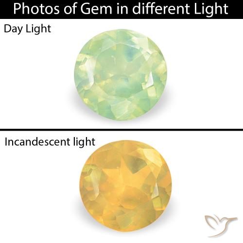 0.10ct Natural Verde lima Alexandrita, Redondo, VVS-VS