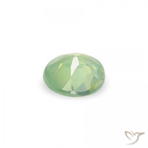 Alexandrita Verde lima natural de 0.10 ct, Redondo, VVS-VS