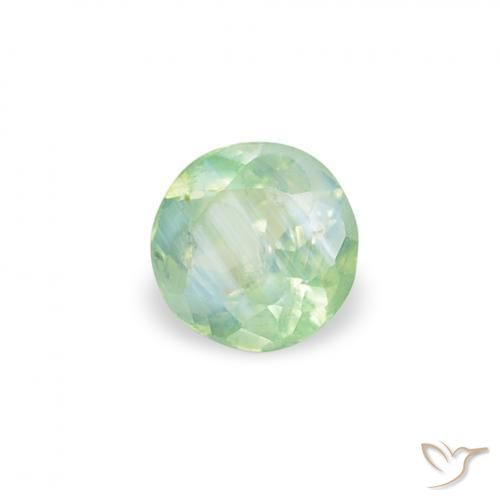 Alexandrita Verde claro natural de 0.11 ct, Redondo, VS-SI