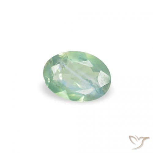 Alexandrita Verde amarillo muy claro natural de 0.07 ct, Ovalada, VS-SI