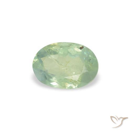 Alexandrita Verde muy claro natural de 0.49 ct, Ovalada, SI