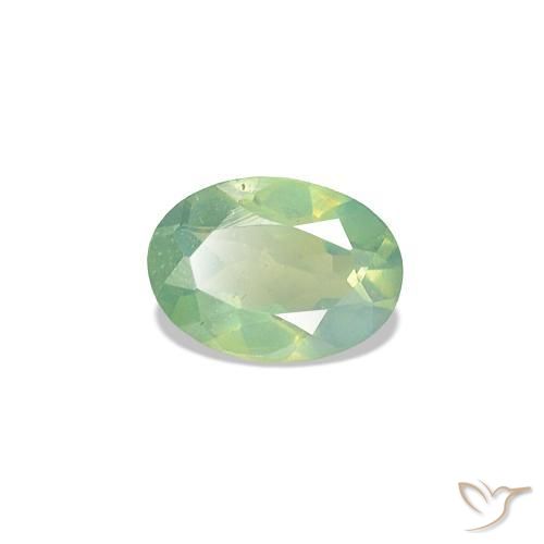 Alexandrita Verde salvia muy claro natural de 0.16 ct, Corte Óvalo, VS