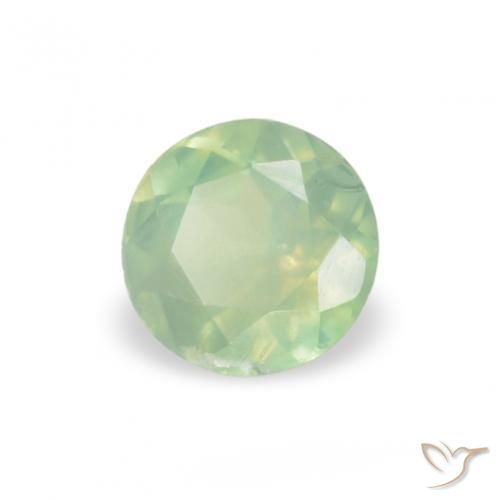 Alexandrita Verde muy claro natural de 0.13 ct, Redondo, VS