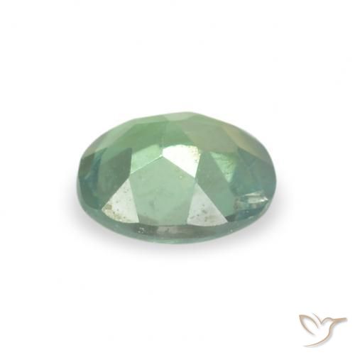 Alexandrita Verde mar claro natural de 0.15 ct, Ovalada, VS