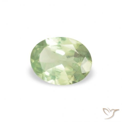 Alexandrita Verde amarillo natural de 0.17 ct, Ovalada, VS