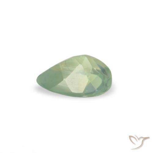 Alexandrita Verde amarillo natural de 0.13 ct, En forma de pera, VS