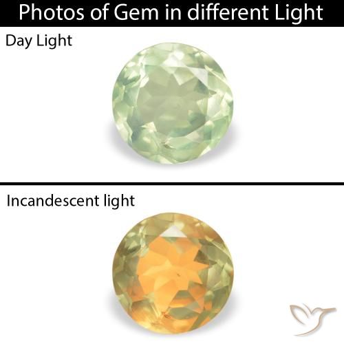 0.28ct Natural Verde amarillo Alexandrita, Redondo, VS
