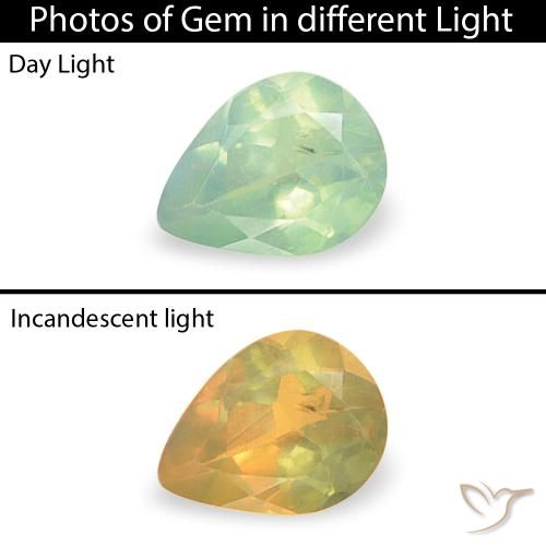 0.09ct Natural Verde claro Alexandrita, En forma de pera, VS