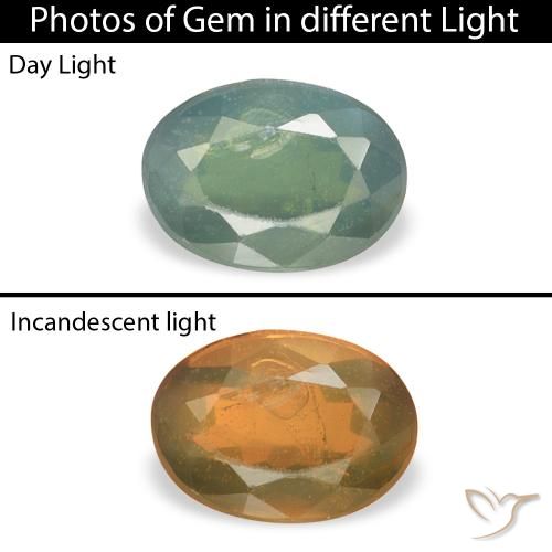 0.64ct Natural Turquesa Alexandrita, Ovalada, VS