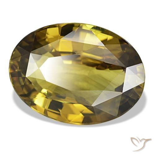 Alejandrita amarillo natural de 6,83 ct, corte óvalo, VVS