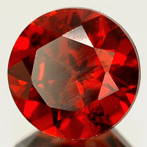 granate almandino Roja natural de 1.14 ct, Corte Redondo, VS