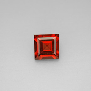 Granate almandino rojo natural de 1,17 ct, cuadrado, VS