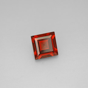 Granate almandino rojo natural de 1,17 ct, cuadrado, VS
