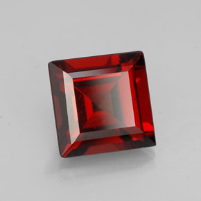 granate almandino Rojo oscuro natural de 1.18 ct, Cuadrado, VS
