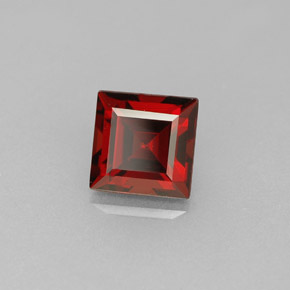 Granate almandino rojo natural de 1,35 ct, cuadrado, VS