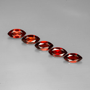 Gemas de granate almandino rojo natural de  ct, marquesa, VS