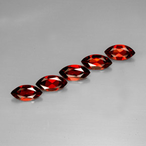 Gemas de granate almandino rojo natural de  ct, marquesa, VS