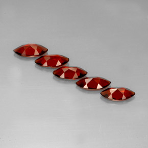 Gemas de granate almandino rojo natural de  ct, marquesa, VS
