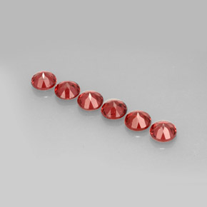 Gemas de granate almandino Roja Anaranjada natural de  ct, Corte Redondo, VS