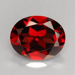 Granate almandino rojo natural de 3,00 ct, corte óvalo, VVS-VS
