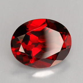 Granate almandino rojo natural de 3,00 ct, corte óvalo, VVS-VS