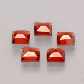 Gemas de granate almandino rojo natural de  ct, cuadrado, VVS-VS