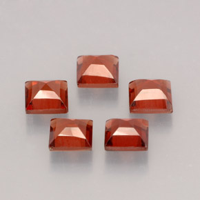 Gemas de granate almandino rojo natural de  ct, cuadrado, VVS-VS