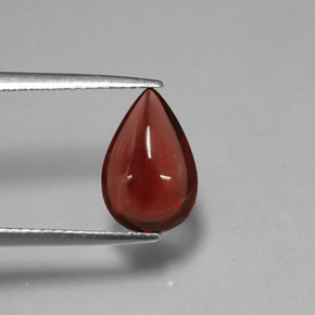 Granate almandino roja anaranjada natural de 2,06 ct, transparente, transparente / translúcido
