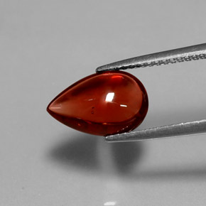granate almandino Roja Anaranjada natural de 2.34 ct, Transparente, Transparente / Translúcido