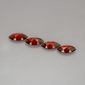 Gemas de granate almandino roja anaranjada natural de  ct, marquesa, VS