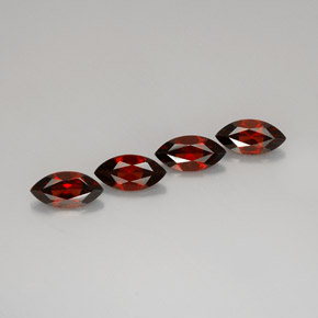 Gemas de granate almandino rojo natural de  ct, marquesa, VS