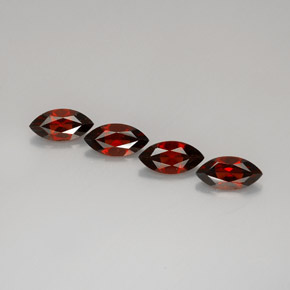 Gemas de granate almandino rojo natural de  ct, marquesa, VS