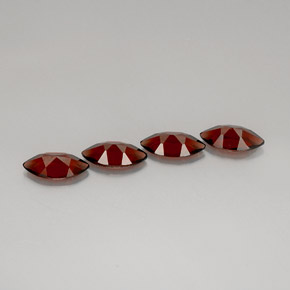 Gemas de granate almandino rojo natural de  ct, marquesa, VS