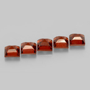 Gemas de granate almandino rojo natural de  ct, cuadrado, VVS-VS