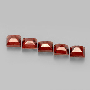 Gemas de granate almandino rojo natural de  ct, cuadrado, VVS-VS