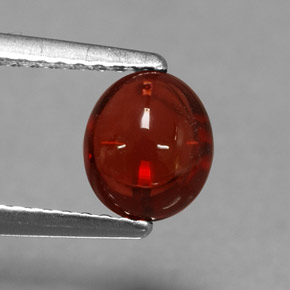 Granate almandino rojo natural de 1,44 ct, corte óvalo, translúcido