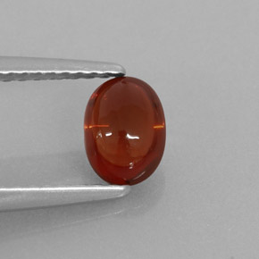 Granate almandino rojo natural de 1,02 ct, corte óvalo, translúcido