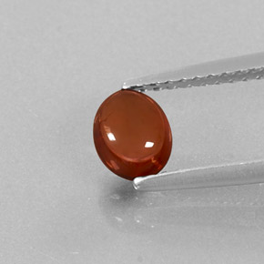 Granate almandino rojo natural de 0,76 ct, transparente, transparente / translúcido