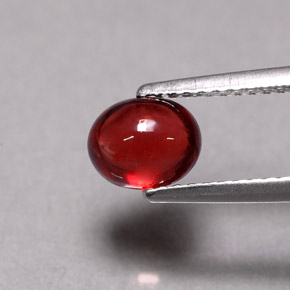 granate almandino Roja Anaranjada natural de 1.57 ct, Corte Óvalo, Translúcido