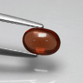 Granate almandino rojo natural de 1,02 ct, corte óvalo, translúcido