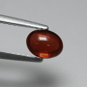 Granate almandino rojo natural de 1,10 ct, corte óvalo, translúcido