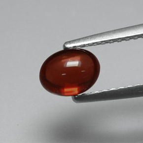Granate almandino rojo natural de 1,10 ct, corte óvalo, translúcido
